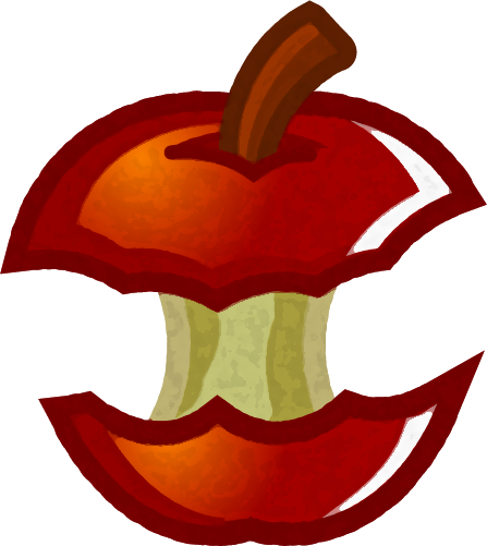 リンゴの芯イラスト