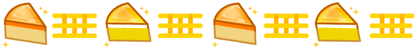 チーズケーキのライン・罫線イラスト