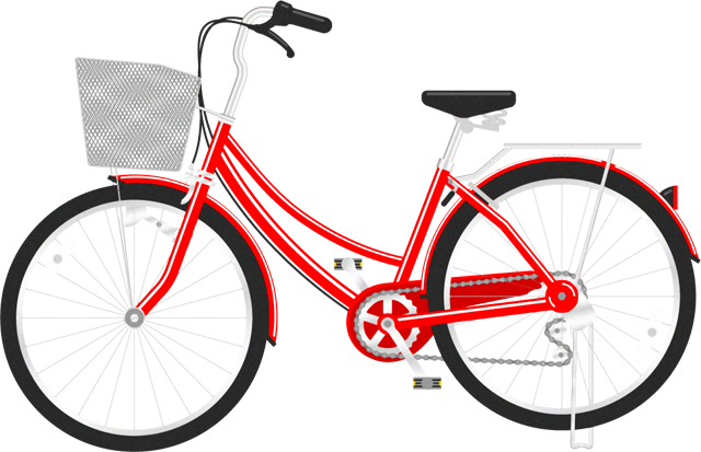 自転車イラスト/赤色