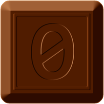 四角チョコレートのイラスト/6の数字