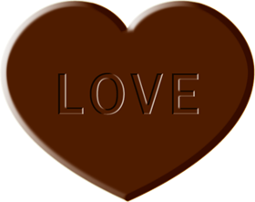 ハートのチョコレートイラスト/LOVE