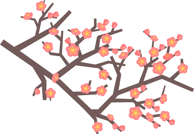 梅の枝イラスト