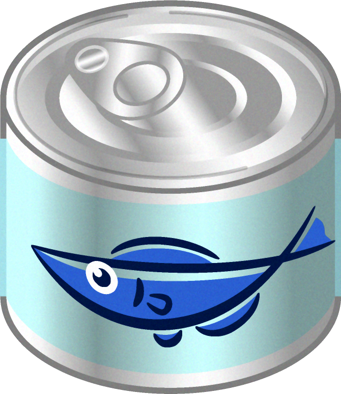 魚の缶詰イラスト