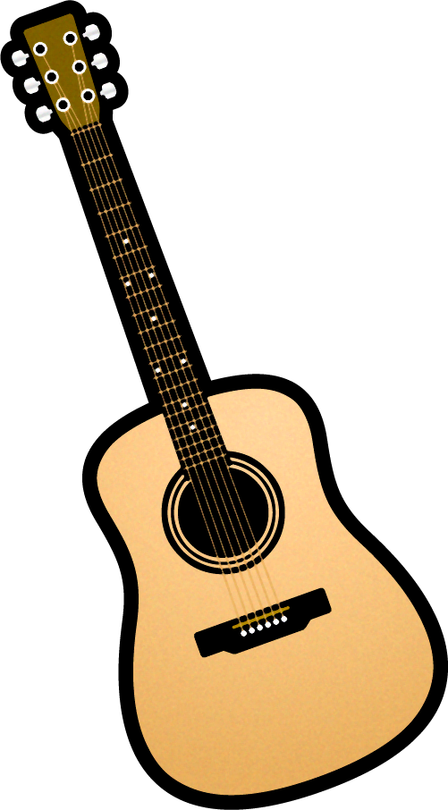 フォークギターのイラスト