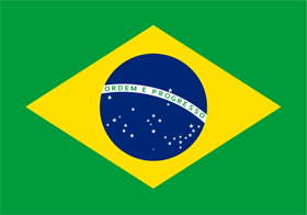 ブラジルの国旗イラスト