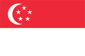 シンガポールの国旗イラスト