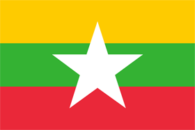 ミャンマーの国旗イラスト