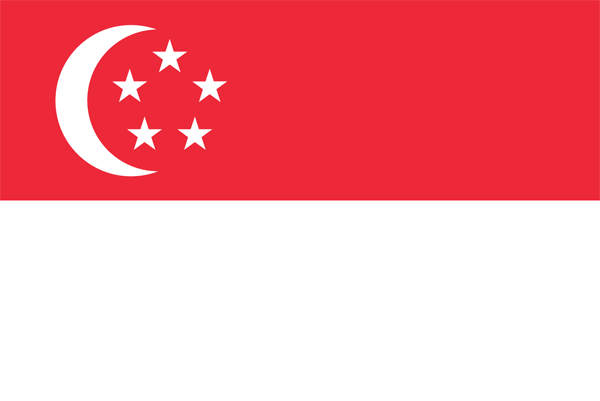 シンガポールの国旗イラスト