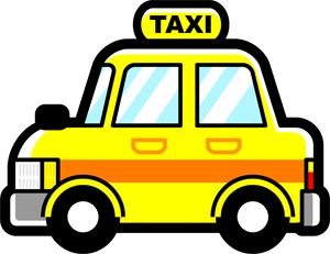 タクシーのイラスト/黄色