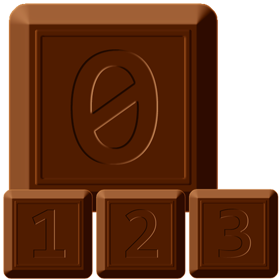 四角チョコレート数字イラスト
