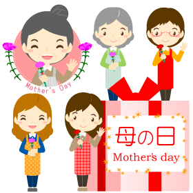 母の日イラスト/Mother's day